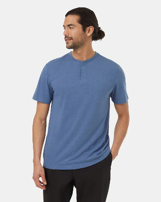 Men's high-performance fabric t-shirt-TreeBlend Henley T-Shirt