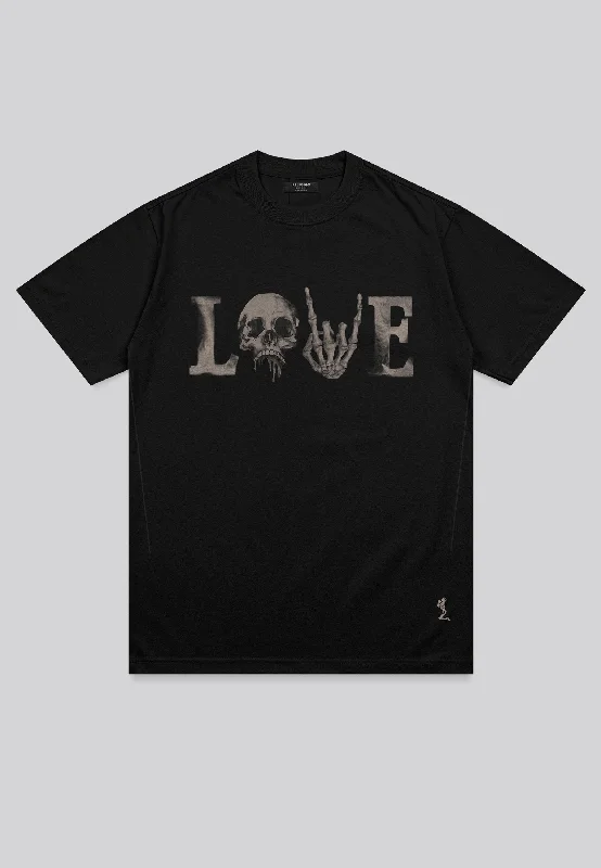 Men's ultra-breathable athletic t-shirt-LOVE T-SHIRT BLACK