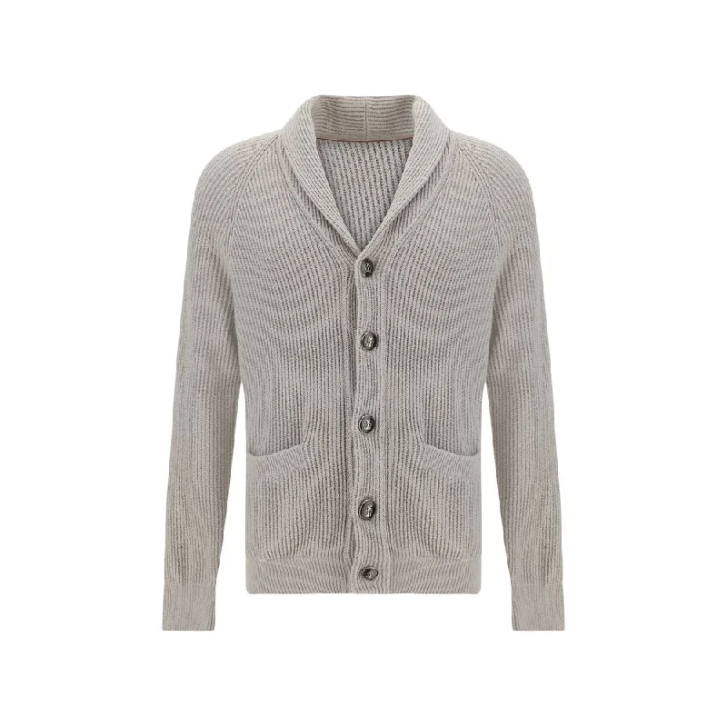 Men's windproof sweater-Brunello Cucinelli Men's Cardigan