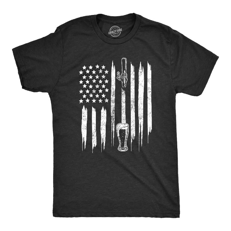 Men's relaxed fit athletic t-shirt-Craft Beer Flag Men's T Shirt