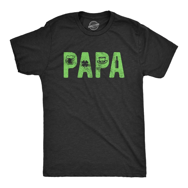 Men's fashion tech t-shirt-Papa St. Patrick's Day Men's T Shirt