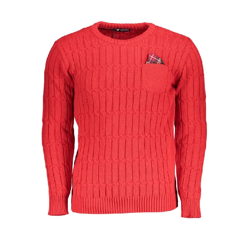 Men's fleece sweater-U.S. Grand Polo Grand Polo  Twisted Crew Neck Men's Sweater