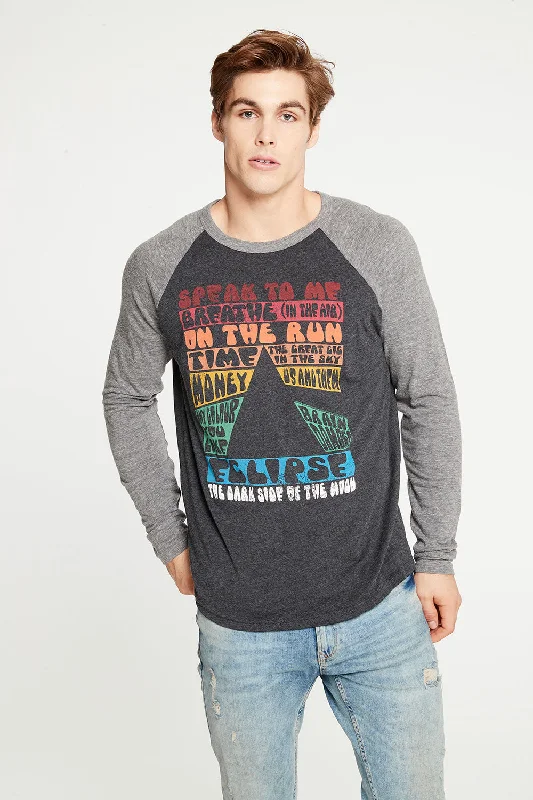 Men's ultra-breathable athletic t-shirt-Pink Floyd Track List Mens Raglan Baseball Tee