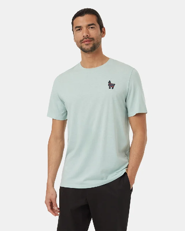 Men's versatile athletic t-shirt-Peru Embroidered Llama T-Shirt