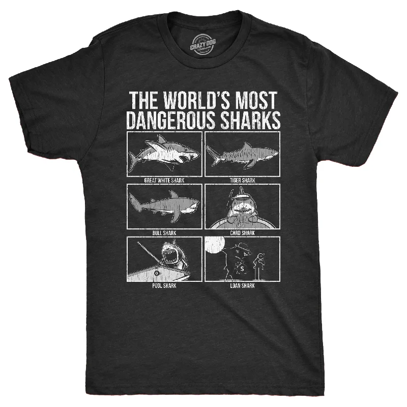 Men's organic cotton blend t-shirt-The Worlds Most Dangerous Sharks Men's T Shirt