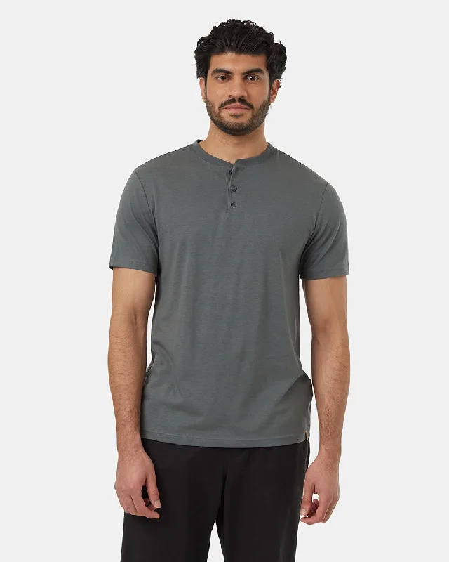 Men's summer wear t-shirt-TreeBlend Henley T-Shirt