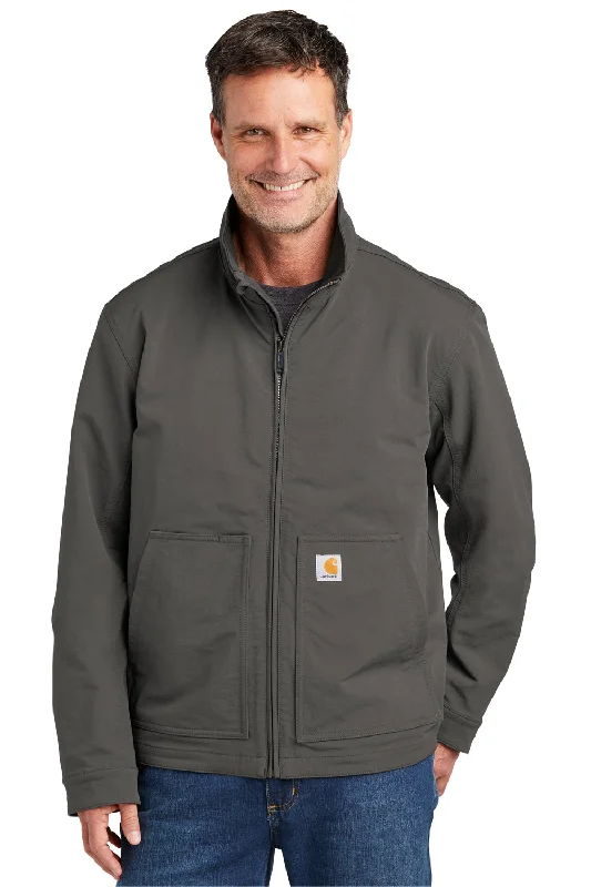 Men's relaxed fit parka-Carhartt Mens Super Dux Wind & Water Resistant Full Zip Jacket - Gravel Grey