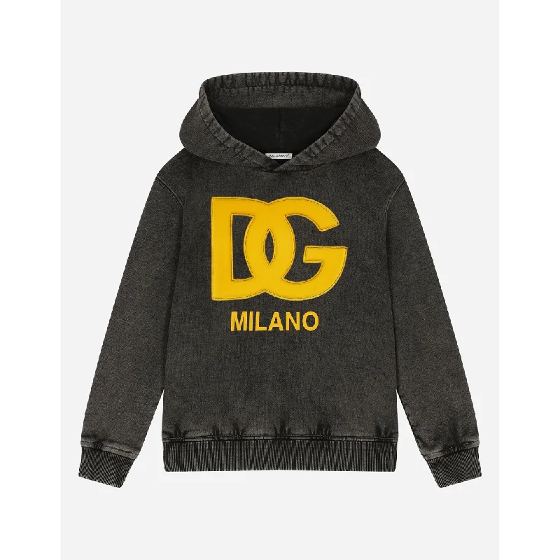 Men's stylish knit-DG Logo Washed Look Jersey Sweatshirt