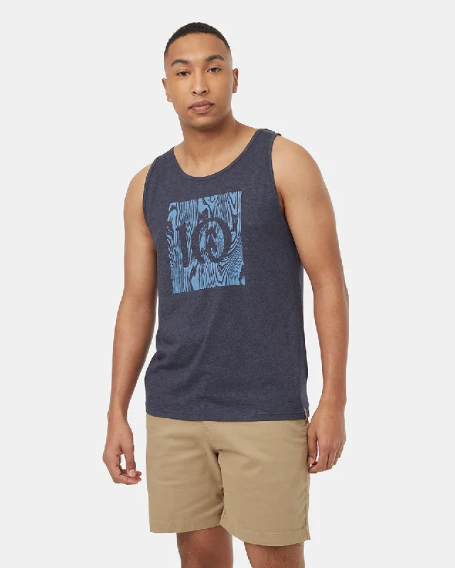 Men's versatile athletic t-shirt-Woodblock Ten Tank