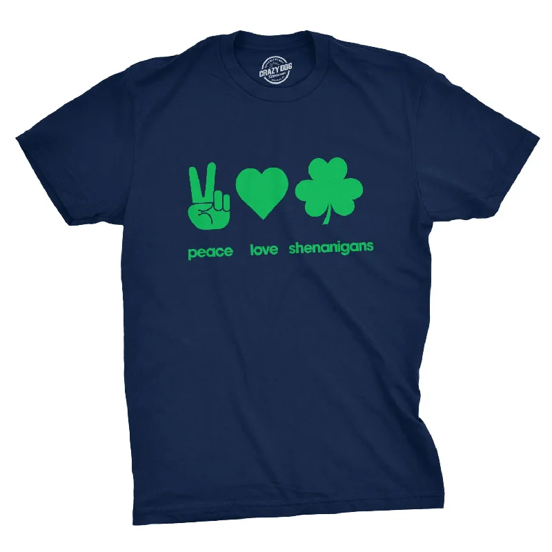 Men's lightweight athletic t-shirt-Peace Love Shenanigans Men's T Shirt