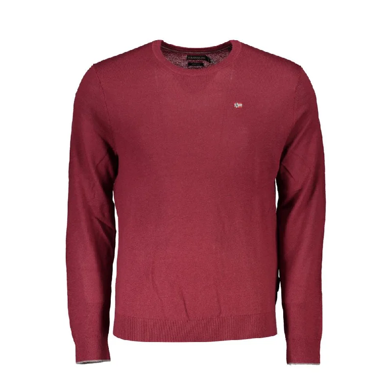 Men's yak wool sweater-Napapijri Elegant Crew Neck  Men's Sweater