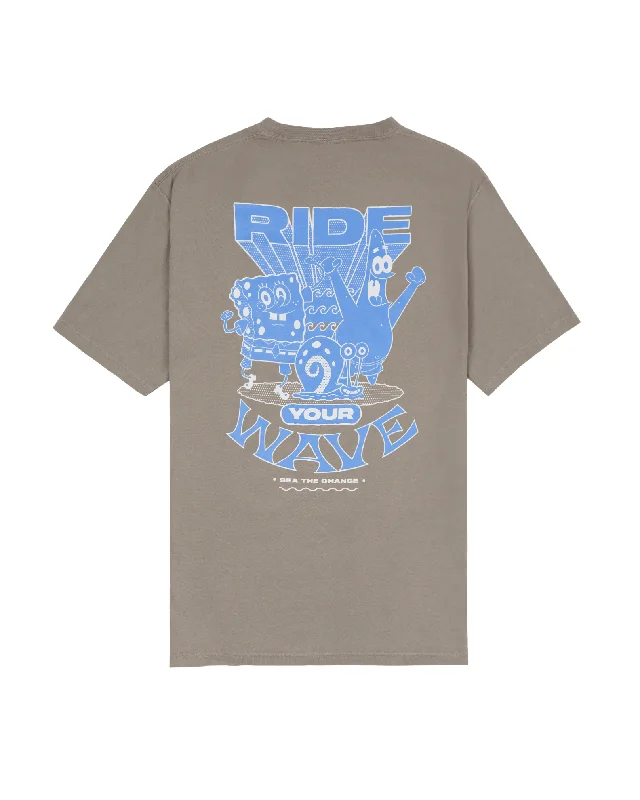 Men's durable outdoor t-shirt-SpongeBob SquarePants x Jack's "Ride Your Wave" S/S Tee