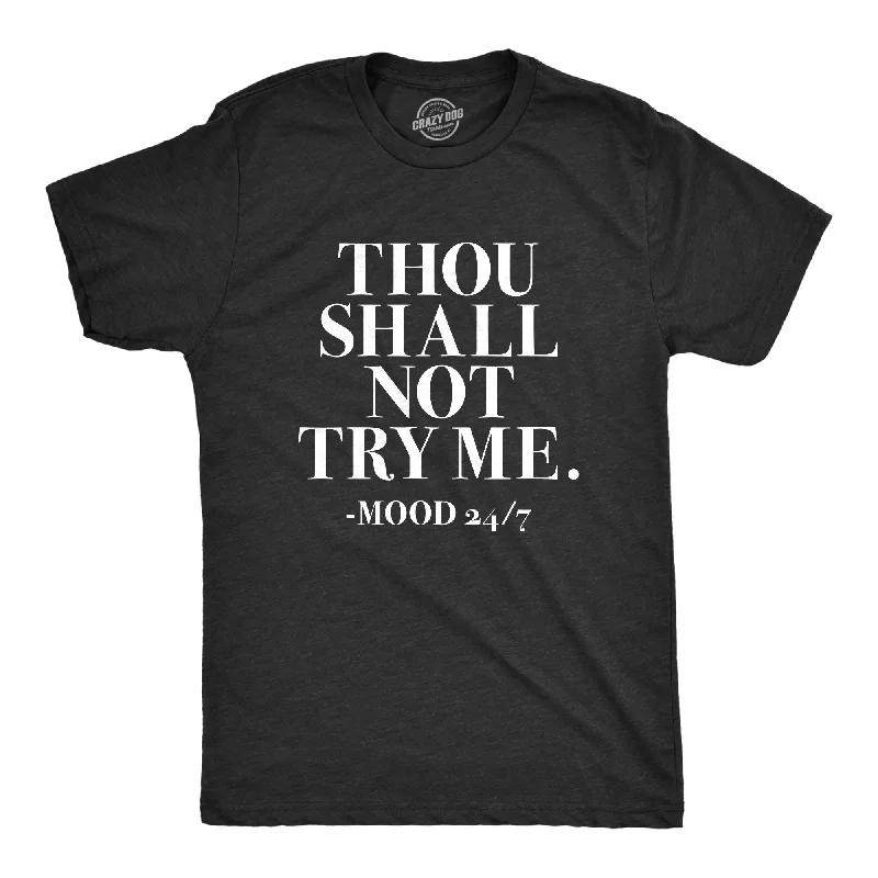 Men's comfortable wear t-shirt-Thou Shall Not Try Me Men's T Shirt