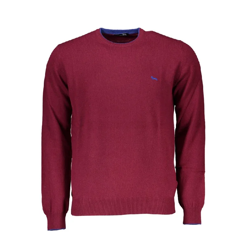 Men's concert knit-Harmont & Blaine Chic  Crew Neck Sweater with Contrast Men's Details