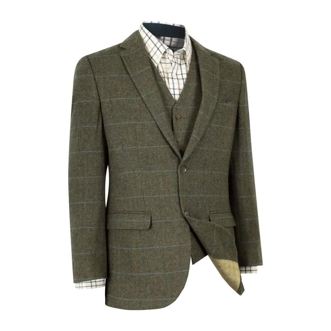 Men's pre-washed hiking jacket-New Forest Premium 100% Wool Tweed Blazer