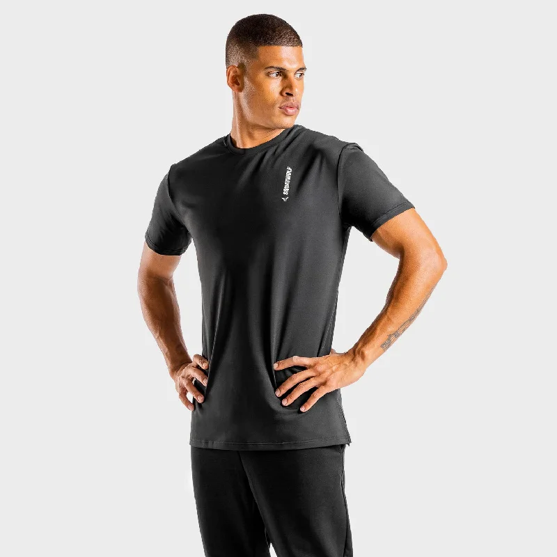 Men's tech fabric athletic t-shirt-Flux Tee - Onyx