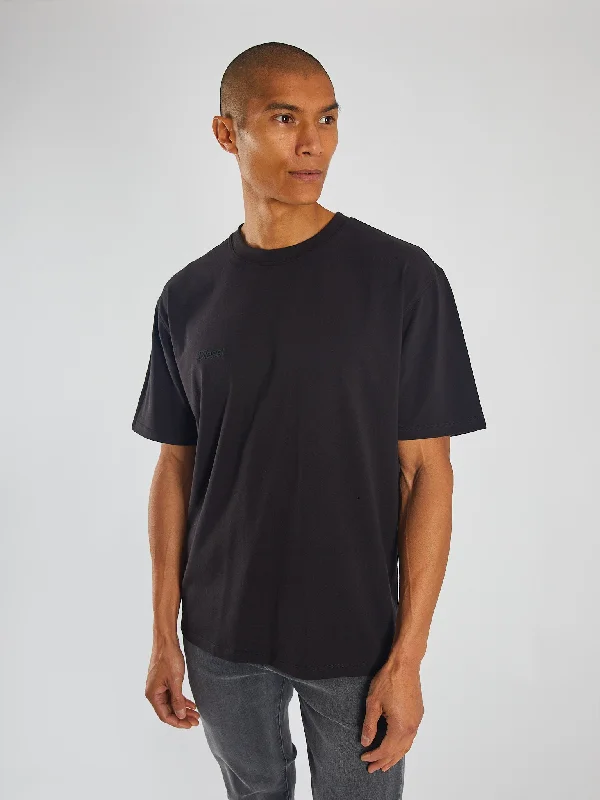 Men's breathable cotton t-shirt-Marshall Tee Matte Black