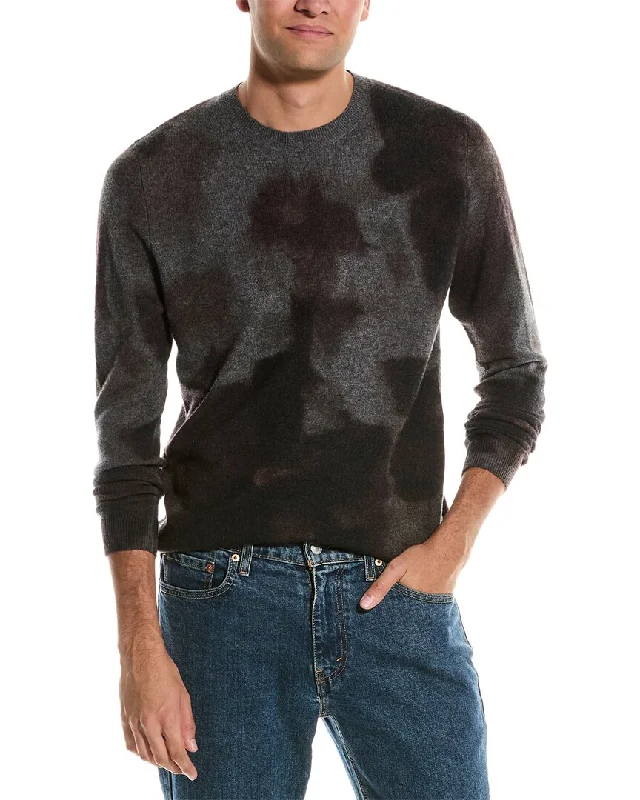 Men's hiking sweater-Autumn Cashmere Watercolor Wool & Cashmere-Blend Crewneck Sweater