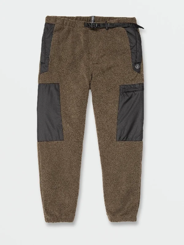 Men's non-iron dress pants-Yzzolater Fleece Pants - Dark Olive