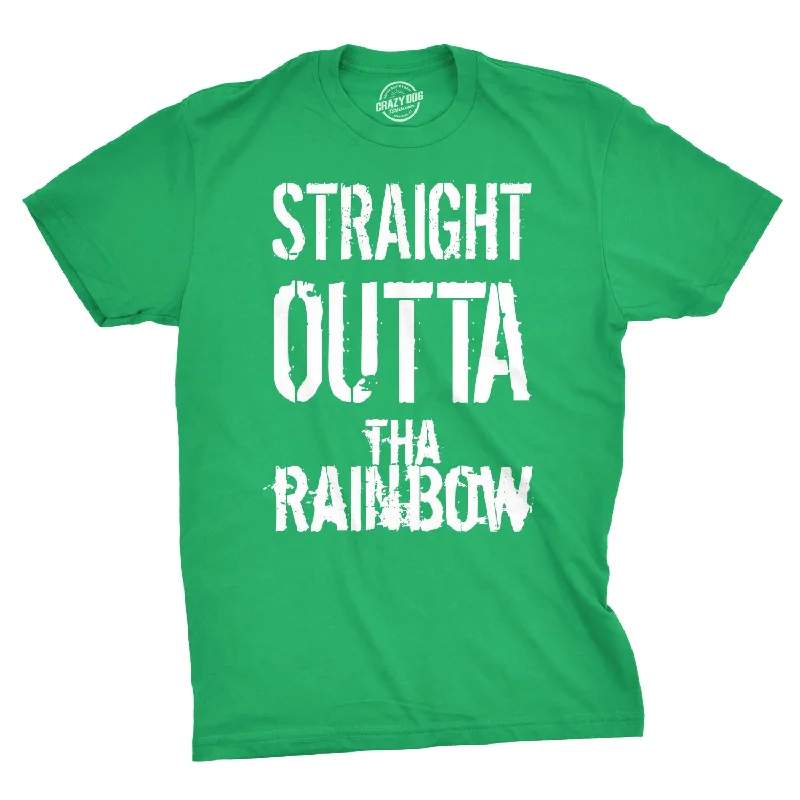 Men's versatile athletic t-shirt-Straight Outta The Rainbow Men's T Shirt