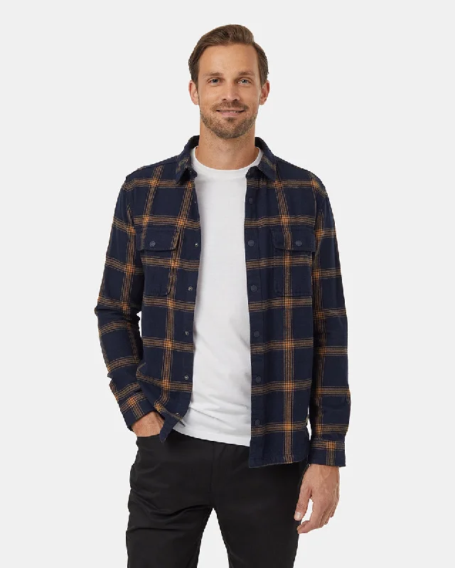 Men's weatherproof gym wear shirt-Kapok Flannel Colville