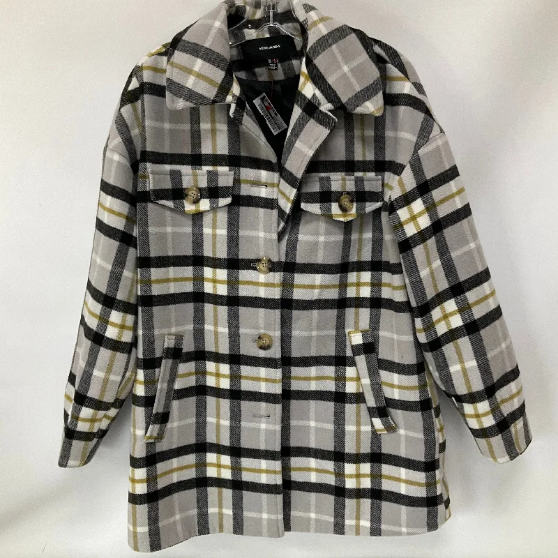 Men's high-performance travel jacket-Jacket Shirt By Vero Moda In Plaid Pattern, Size: S