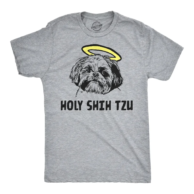 Men's organic cotton blend t-shirt-Holy Shih Tzu Men's T Shirt