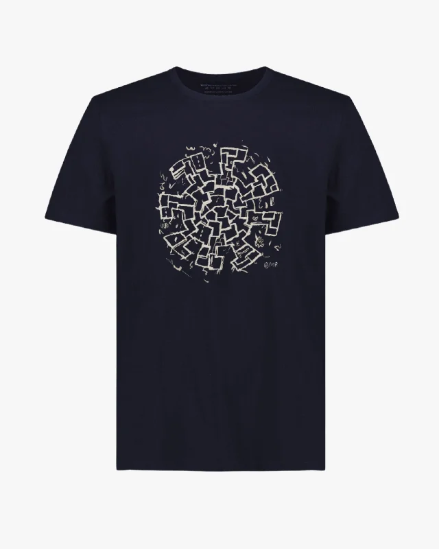 Men's breathable cotton t-shirt-Standard T (MP Aztec Circle)