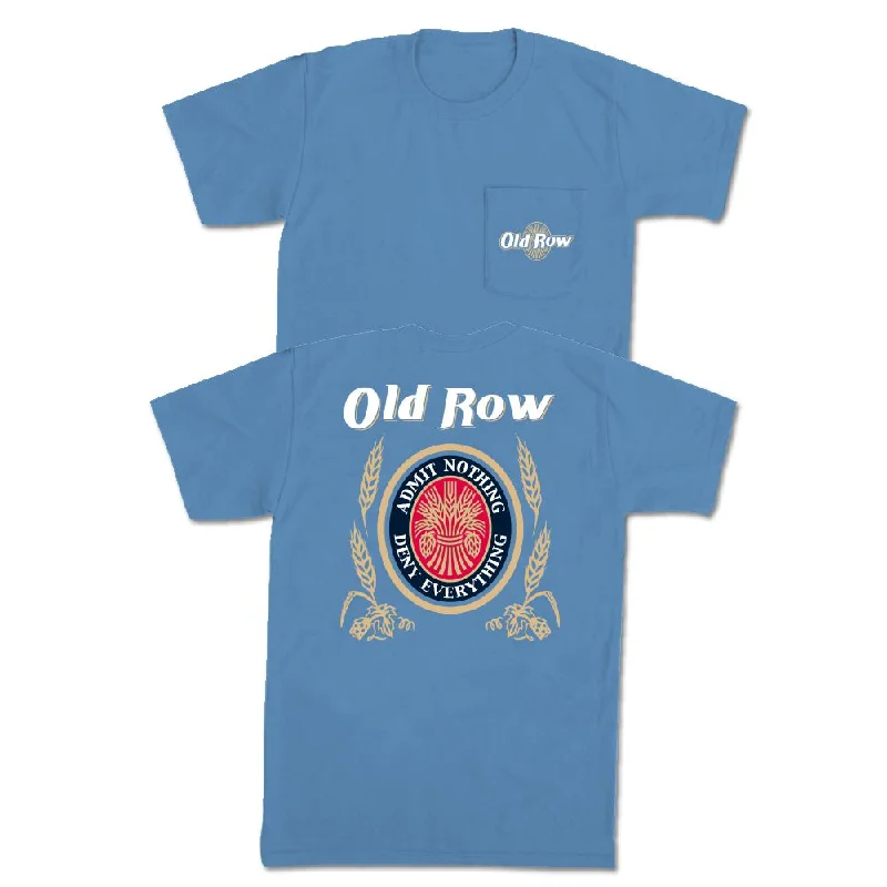 Men's fitness wear t-shirt-Old Row Retro Can Pocket Tee (Blue)