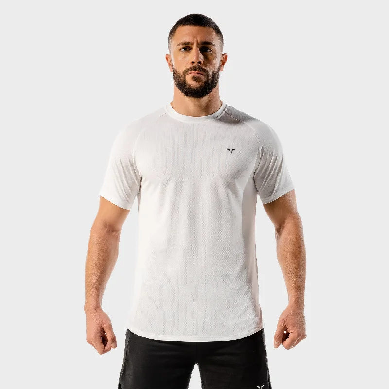 Men's breathable cotton t-shirt-Core Mesh Tee - White